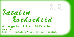 katalin rothschild business card
